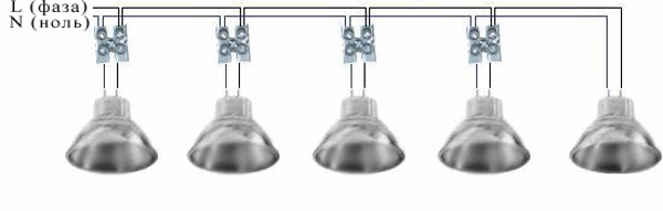 Как от двух источников тока подключить одну лампочку