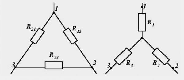 Треугольник и звезда соединений