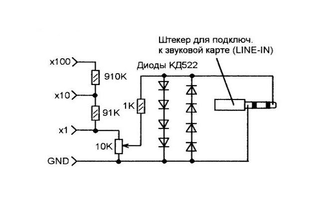 Делитель напряжения для осциллографа своими руками схема