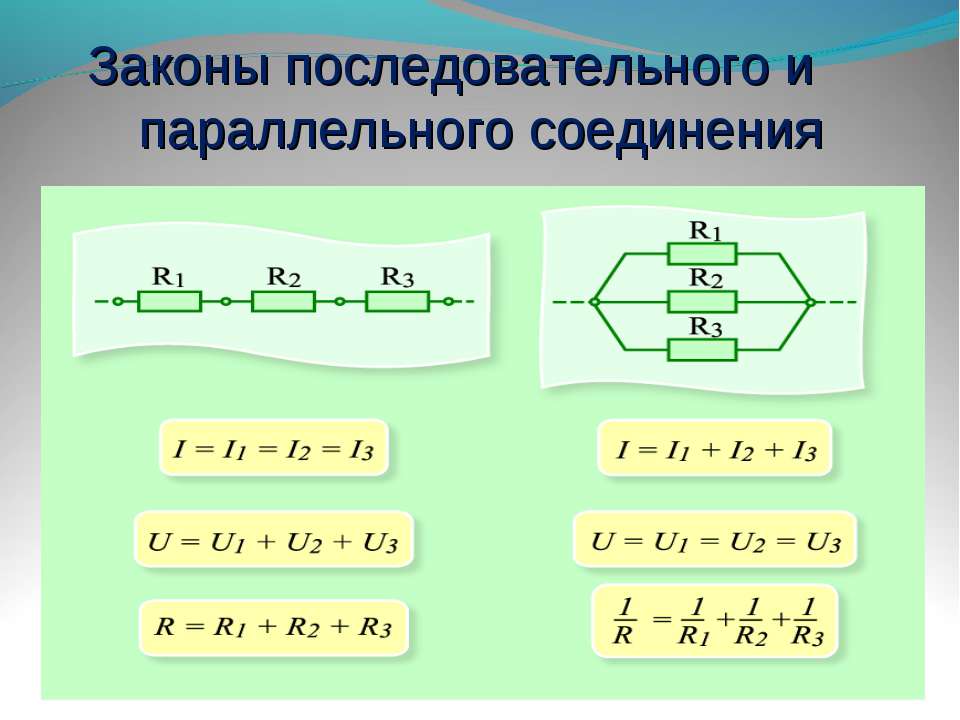 Мощность параллельно соединенных резисторов