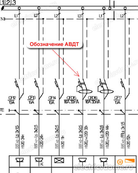 Как обозначаются автоматы на электрической схеме