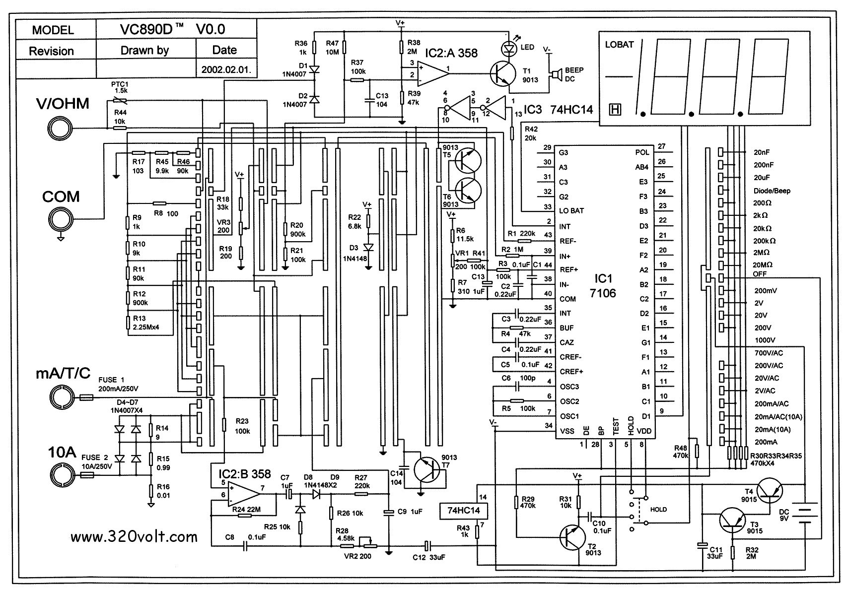 Dt9205a схема принципиальная