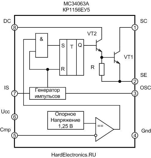 Mc 34063 микросхема схемы применения