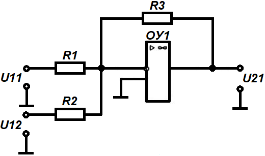 Схемы подключения операционных усилителей